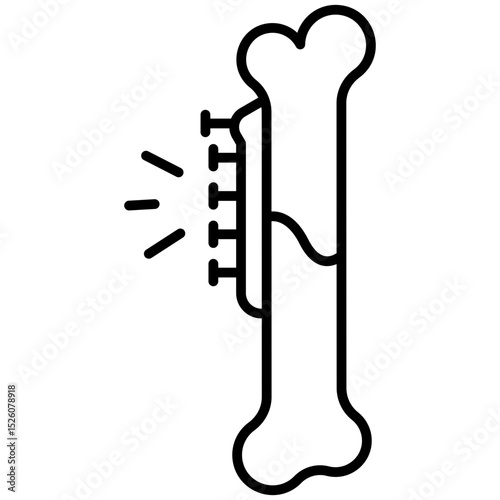 Bone Screws Line Icon