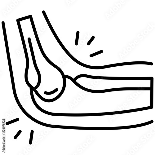 Elbow Joint Line Icon