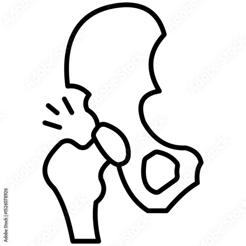 Hip Joint Line Icon