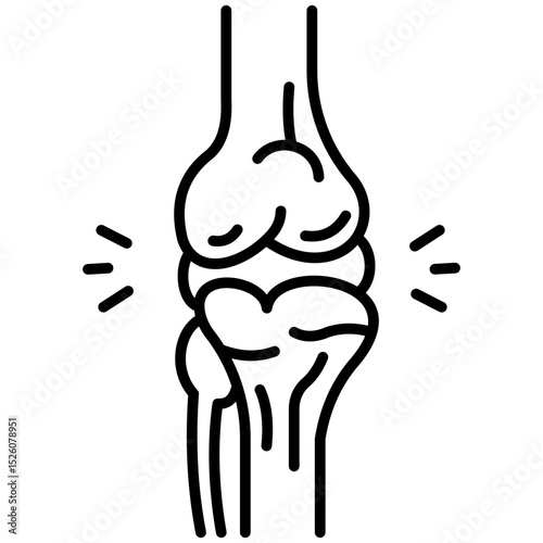 Knee Joint Line Icon