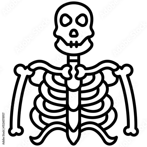 Human Skeleton Line Icon