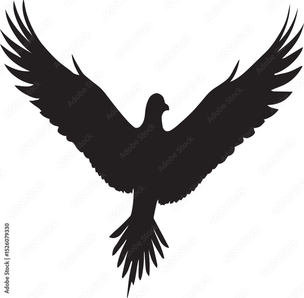 Obraz premium Spreading Wings Bird Silhouette