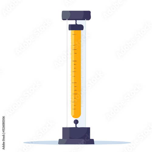 2D flat Graduated Cylinders illustration vector, isolated on a white background.