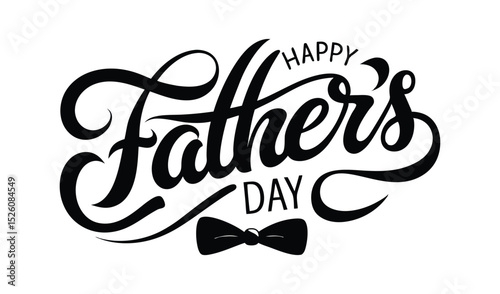 Happy fathers day calligraphy lettering design
