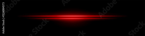 Orange sci-fi beam. Two horizontal glowing lines with central bright core and radial fade. Dark background gives tech feel. Suitable for energy, laser, futuristic design.