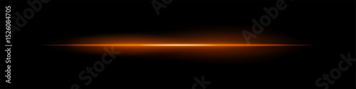 Orange power streak. Focused beam with intense glow and wide radial blur, creating hot energy feel on black background. Great for sci-fi, flame, speed visuals.