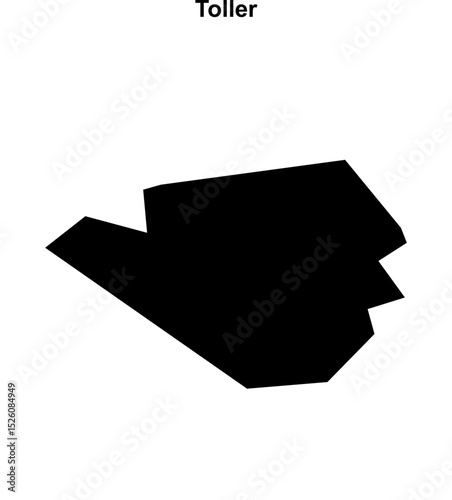 Toller (England) blank outline map