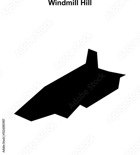 Windmill Hill (England) blank outline map