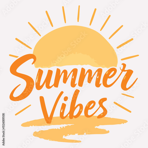 Summer vibes only vector illustration t-shirt design