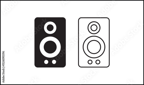 Speaker vector outline and silhouette design