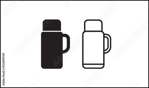 Thermo vector outline and silhouette design