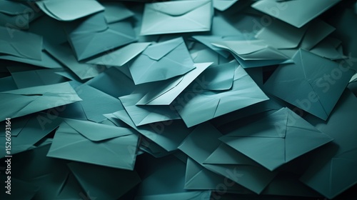 mail pile with flyers and unopened envelopes.