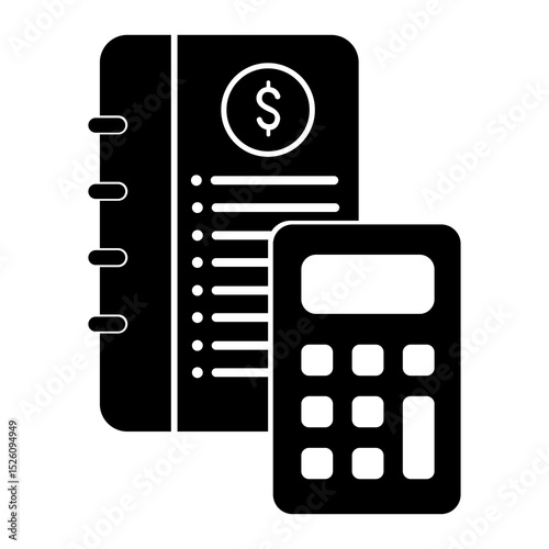 Accounting book icon. Budget vector icon. Vector Illustration design.