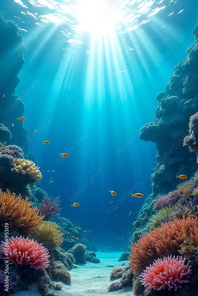 Obraz premium Colorful Coral Reef Life