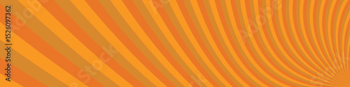 Abstract orange geometrical swirl ray pattern background