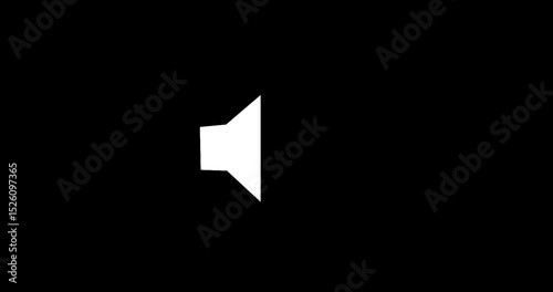 Sound Icon Animation – Audio Volume Symbol Vector for Media and Interface