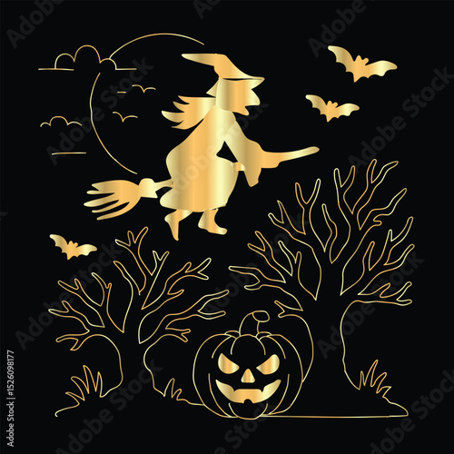 halloween background with pumpkin