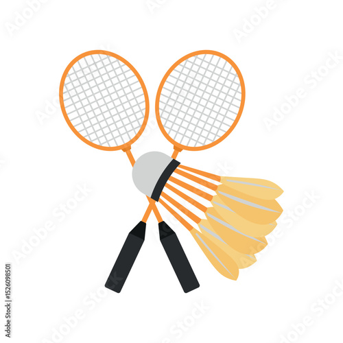Badminton Racket and Shuttlecock