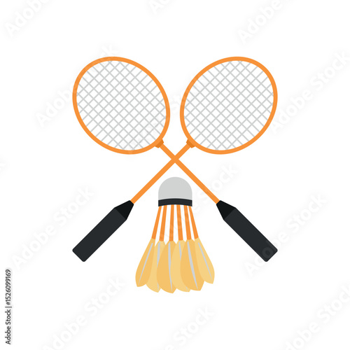 Badminton Racket and Shuttlecock