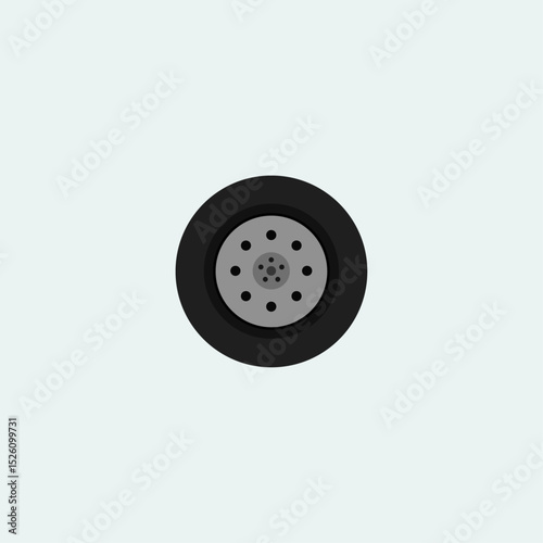 Car tire icon logo flat vector design