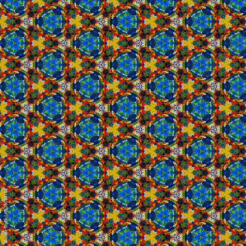 multicolor seamless watercolor geometry pattern for unique and elegant fabric printing purposes also abstract
