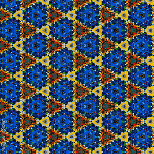multicolor seamless watercolor geometry pattern for unique and elegant fabric printing purposes also abstract