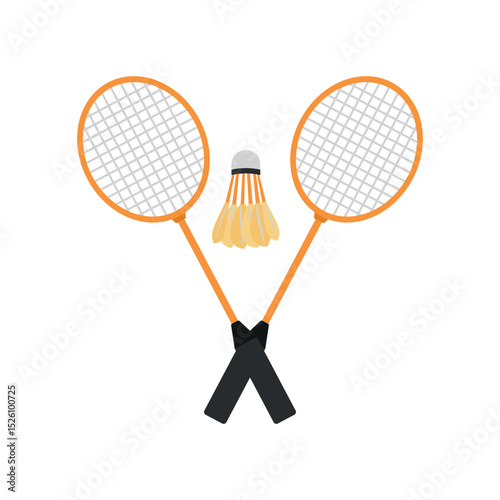 Badminton Racket and Shuttlecock