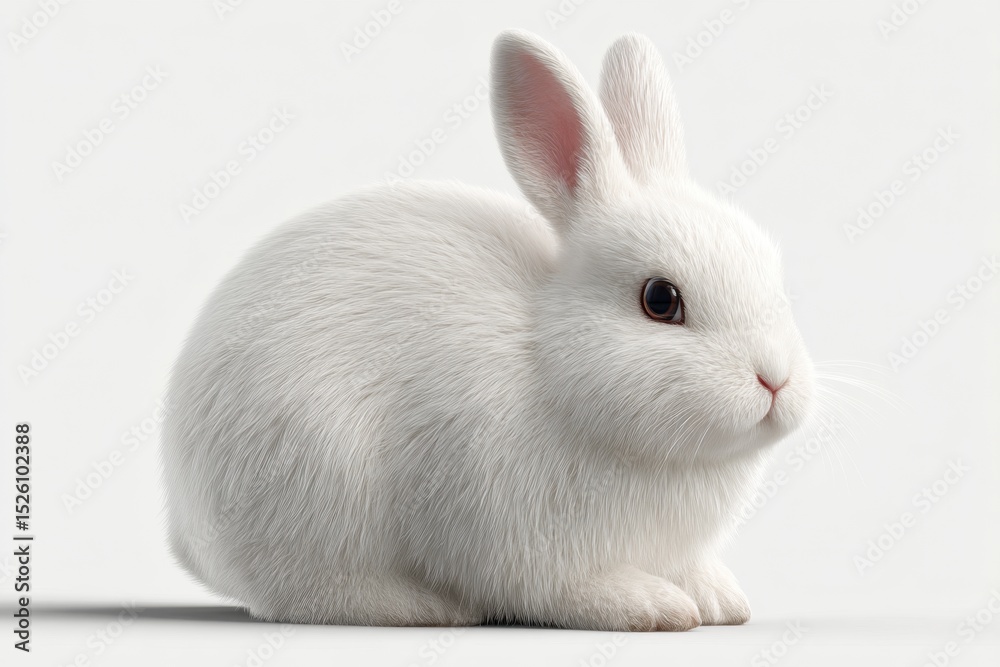 Fototapeta premium White bunny rabbit animal portrait