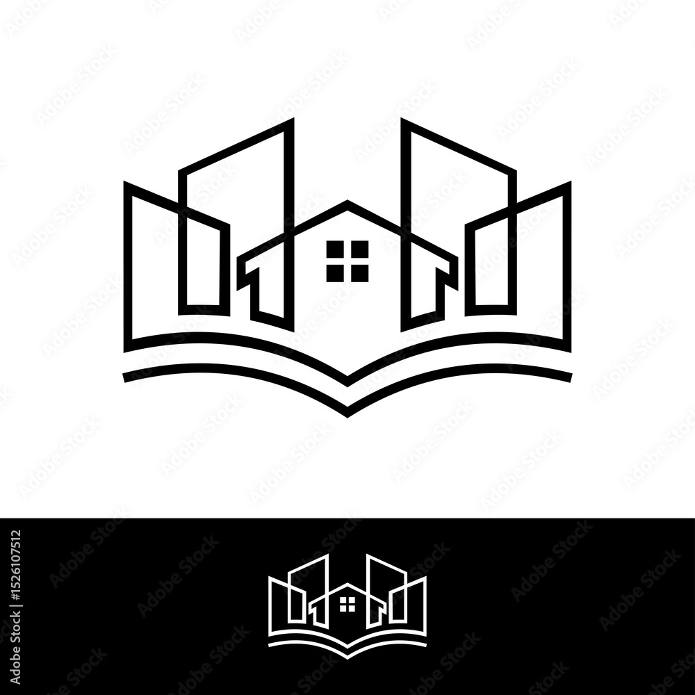 Obraz premium Construction minimalist logo design 