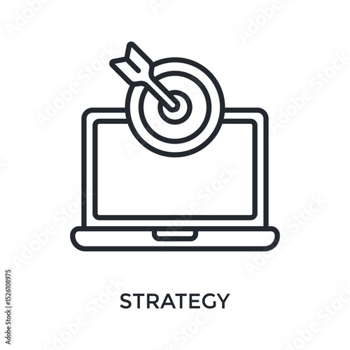 Strategy Icon Outline Style. Vector Illustration For Graphic Design