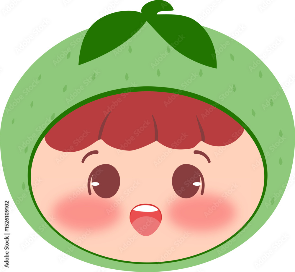 Obraz premium Cute Head Melon Happy