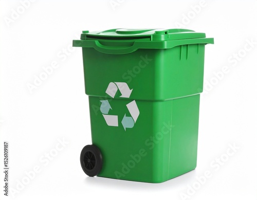 green recycling bin