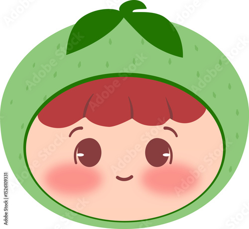 Cute Head Melon Smiling