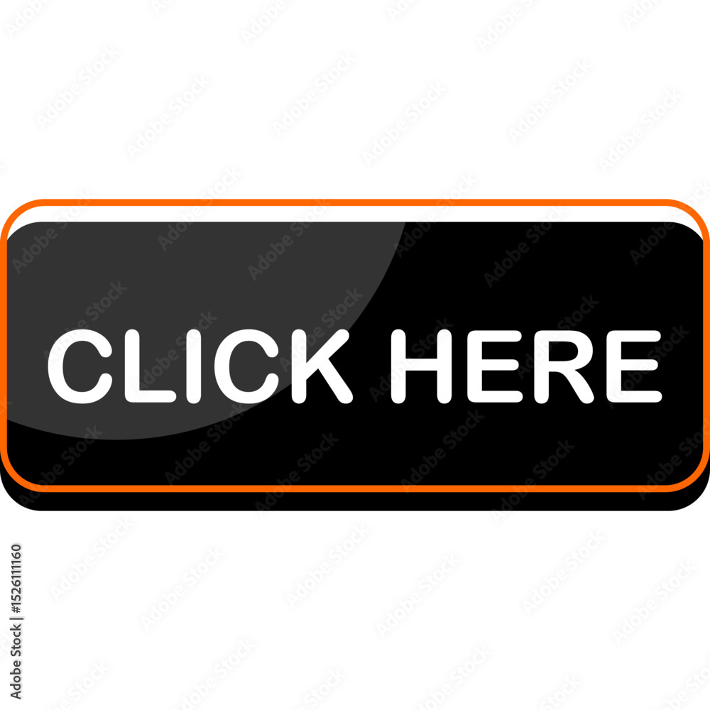 Black Modern Click Here Web Button, SVG UI Vector Element Black Modern Click Here Web Button, SVG UI Vector Element