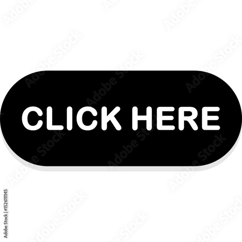 Modern Click Here Web Button, SVG UI Vector Element