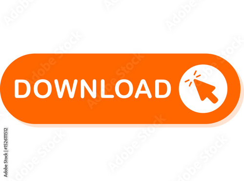 Modern Download Web Button, SVG UI Vector Element