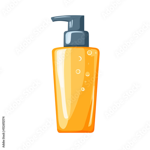 2D flat Facial Cleanser vector illustration, isolated on a white background.