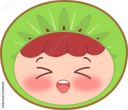 Cute Head Kiwi Laughing