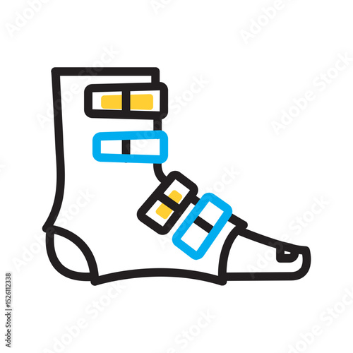 Vector multi color icon for Minor athletic injuries