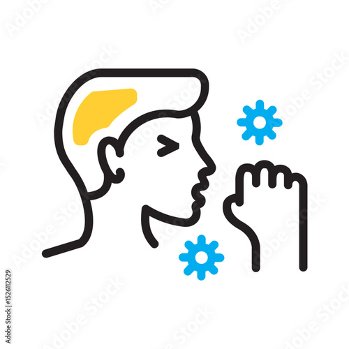 Vector multi color icon for Flu