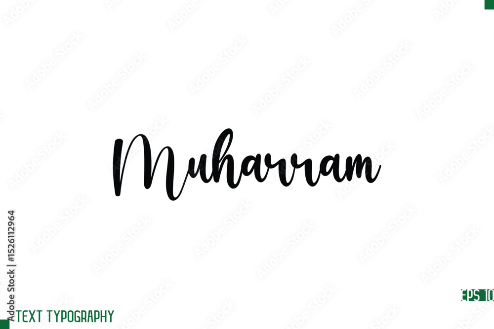 Muharram Modern Stylish Typography Text Muharram Modern Stylish Typography Text