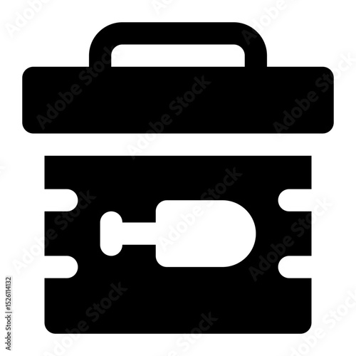 toolbox black glyph icon.