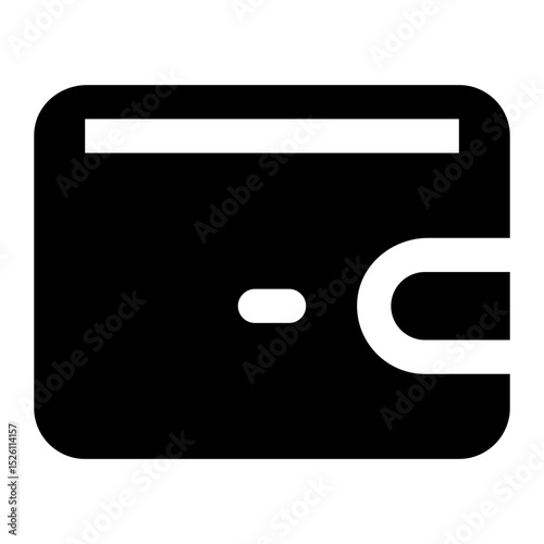 wallet black glyph icon.