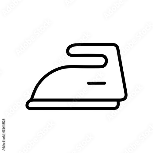 A simplistic iron for pressing clothes. Icon symbol illustration
