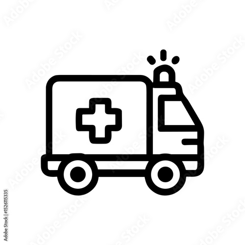 Ambulance Icon Racing to the Rescue. Icon symbol illustration