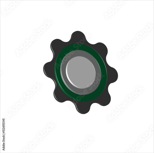 gear vector, set of wax seal on white