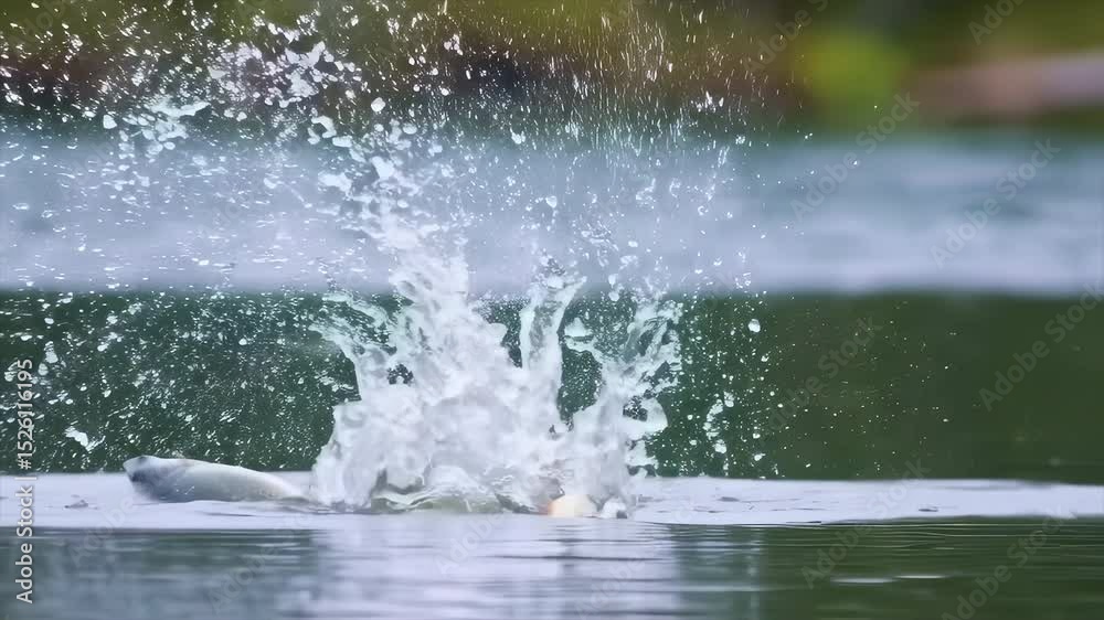 custom made wallpaper toronto digitalSlow Motion Bald Eagle Catching Fish From River