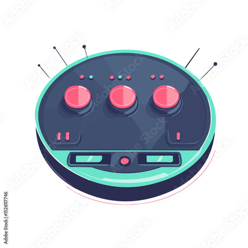 2D flat Electronic Drum Pad vector illustration, isolated on a white background.