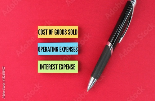 The three primary sections of an income statement are This section lists all costs incurred by the company in its operations Cost of Goods Sold, Operating Expenses and Interest Expense.  photo