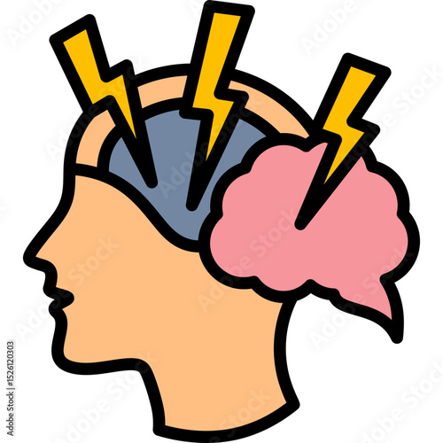 Positive Thinking lineal color icon
